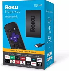 Roku Express高清Roku流媒体设备，配有简单的远程免费直播电视