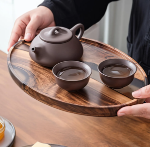 Plateau écologique en résine époxy, léger et élégant, fait à la main, pour servir le petit déjeuner, le café, les desserts et la décoration. - Product Image 2