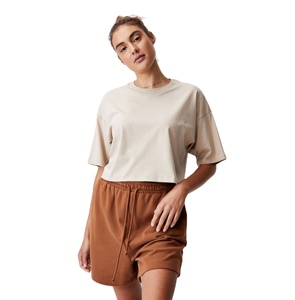 Camiseta de cuello redondo estilo streetwear, manga corta, top corto informal para mujer, camisetas casuales, top corto liso para mujer - Product Image 5