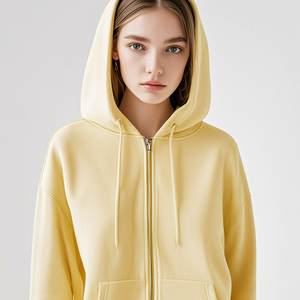 OEM ODM venta al por mayor unisex logotipo personalizado en blanco liso cremallera completa sudaderas con capucha para hombres y mujeres 2025 - Product Image 3