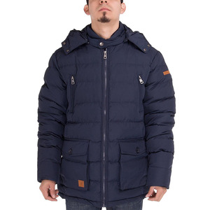 Calidad superior OEM ODM logotipo personalizado de los hombres de invierno al aire libre a prueba de viento chaqueta acolchada sólida con capucha chaquetas acolchadas para los hombres - Product Image 1