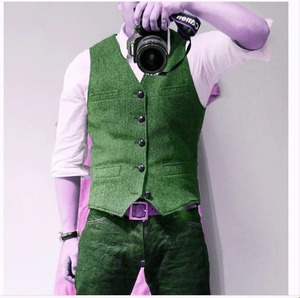 Chalecos para hombre, chaleco ajustado de primavera y otoño, chaleco de traje informal elegante con botonadura sencilla para hombre, talla grande - Product Image 6