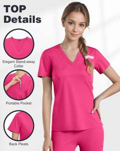 Uniformes de enfermería conjuntos para mujeres trajes de limpieza médica algodón poliéster Spandex tela Jogger pantalones al por mayor con chaquetas - Product Image 6