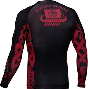 Camisa de compresión de alta calidad para hombre para deportes sublimación personalizada impresa Spandex secado rápido BJJ Rashguards largo transpirable - Product Image 5