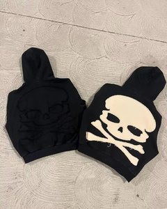 Sweat à capuche brodé personnalisé pour hommes 100% coton Sweat à capuche zippé Streetwear Zip-up Sun faded Oversized for Puff Print Zipper Hoodies - Product Image 2