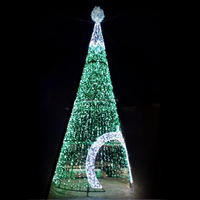 Outdoor-Durchgangs-Drahtgestell Weihnachtsbaum-Lichtskulptur Dekoration für Kommerzielle Winterbeleuchtung Wald-Lichtshow
