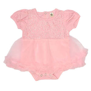 Romper con volantes para bebé recién nacido - Rosa - Product Image 1