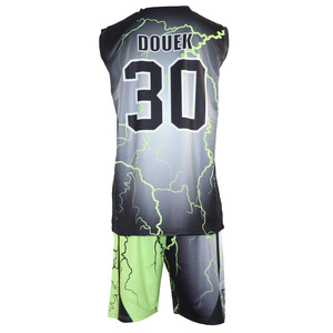 Uniforme de basket-ball American College Plus Size respirant avec impression par sublimation - Product Image 2