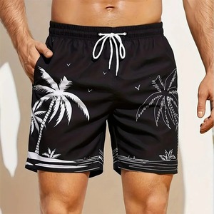 Short de plage graphique feuille de palmier tropical pour hommes plante 3D imprimé Shorts décontracté hawaïen pantalon court surdimensionné maillot de bain - Product Image 1