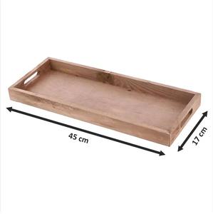 Plateau en bois avec poignée en métal Restaurant et approvisionnement en hôtel sûr bien meublé Plateau en bois élégant de qualité pour servir dans les fêtes - Product Image 5