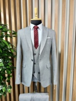 Nouveaux Costumes d'affaires formels confortables pour hommes, grandes tailles, de marques turques, infroissables, croisés, sur mesure