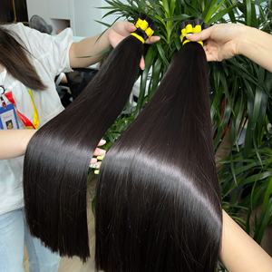 Producto de alta calidad, extensiones de cabello humano virgen a granel, estilos rectos naturales, cabello crudo vietnamita - Product Image 1