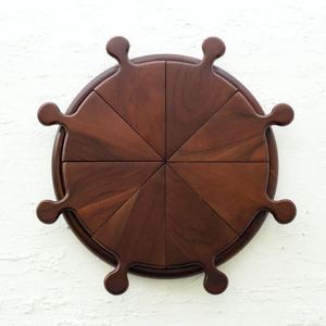 Plateau rond de tranches de pizza dans la meilleure finition pour la fête à la maison d'hôtel de restaurant à prix abordable - Product Image 1