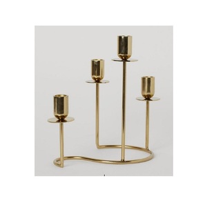 Bougeoir luxueux en métal fabriqué à la main avec un design intemporel pour créer des pièces de déclaration dans la décoration de la maison ou de l'événement - Product Image 6