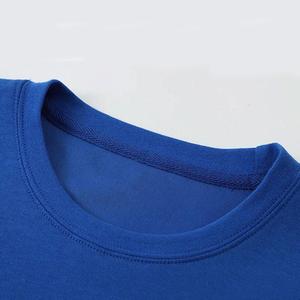 Poids lourd 350 GSM surdimensionné hommes sweat décontracté tissu français col rond en détresse sweat hiver uni teint pas cher prix - Product Image 2