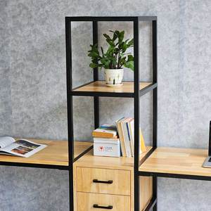 HBMN041 240x50cm Minimalist Rubber Wood Office <b>Desk</b> with Bookshelf for Bedroom Use or Laptop <b>Computer</b> Table - Product Image 3