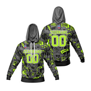 เสื้อฮู้ดดี้พิมพ์ลายนูน 3 มิติ พรีเมียม สตรีทแวร์ ทรงโอเวอร์ไซส์ ไหล่ตก สำหรับผู้ชาย พิมพ์โฟมความหนาแน่นสูง เสื้อสเวตเชิ้ตผ้าฟลีซ - Product Image 1