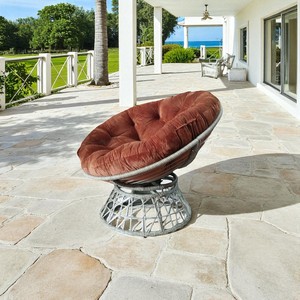 Modern Design Poly Rattan Swivel Chair with Cushion Fast Delivery Garden <b>Swing</b> Chair Outdoor Furniture Patio Sun Loungers - Product Image 1