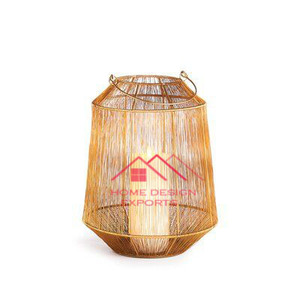 Tamaño personalizado para la decoración del hogar a precios al por mayor farol de vela de suelo de caña hecho a mano - Product Image 5