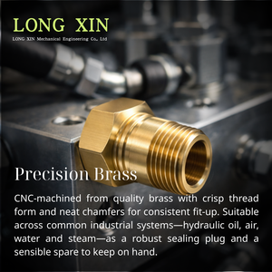 LONGXIN Laiton BSPT R3/4 "-14 Raccord fileté mâle HEX 35mm L = 59mm Bouchon d'étanchéité pour JTSP-34PM hydraulique/air/vapeur - Product Image 3