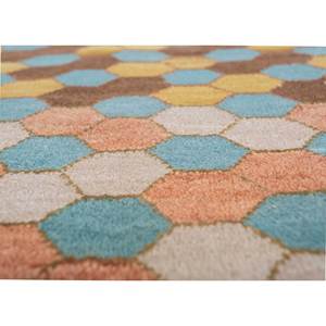 Tapis Manchaha bleu noué à la main en laine et soie de bambou, motif géométrique classique grande surface pour la maison, salon, couloir - Les-2383 - Product Image 3