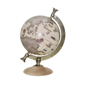 Globe décoratif de table de bureau décoratif de haute qualité Globe décoratif pour la maison avec aluminium/plastique/bois fait à la main en vrac - Product Image 1