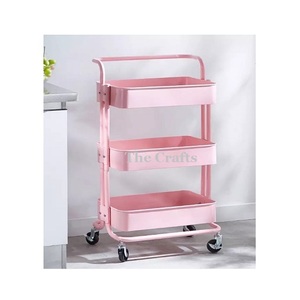 Set Of 2 Premium Quality Tea Serving <b>Trolley</b> 2 Tier Iron Food Serving <b>Trolley</b> For Wedding And Party Use - Product Image 3