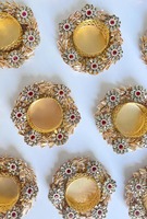 Porte-bougie traditionnel indien décoratif pour la décoration du Mandir de Pooja, cadeau de mariage ou articles de décoration en vrac pour le Diwali