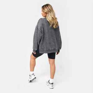 Sudadera de Mujer de Cuello Redondo, Talla Grande, de Felpa de Algodón de 280g, con Estampado Digital de Alta Calidad, Sudadera con Capucha Personalizada para Invierno - Product Image 3