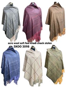 ใหม่ชุดฤดูหนาวของผู้หญิงผ้าคลุมไหล่ที่มีสไตล์แบบดั้งเดิมและอบอุ่นวัสดุขนสัตว์ได้รับการตรวจสอบสีตามสั่ง SK Noor และ Sons - Product Image 5