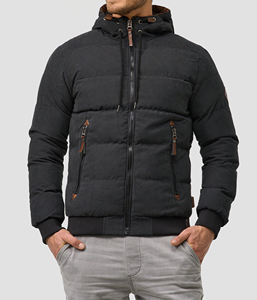 Chaqueta de Invierno para Hombre, Estilo Urbano, con Capucha, Cierre de Cremallera, Detalles de Botones, Impermeable y Cortavientos, Modelo 2026, Personalizable OEM - Product Image 6