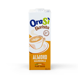 Leche de almendras a base de plantas OraSi Barista para profesionales, 1 litro, 12 unidades, 420 días de duración. - Product Image 1