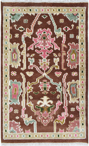 Alfombra de algodón de lana de Nueva Zelanda anudada a mano con diseño Floral de lujo moderno, alfombra rectangular baja para sala de estar al aire libre - Product Image 2