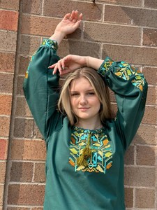 เสื้อผ้าแฟชั่นผ้าฝ้าย 2026 ขายดี เสื้อปักลายยูเครนสุดหรู ผ้าฝ้ายผสมโพลีเอสเตอร์ คอลเลคชั่นใหม่ ฤดูใบไม้ร่วง สำหรับผู้หญิง - Product Image 3