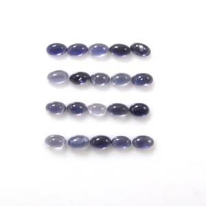 หินไอโอไลต์ธรรมชาติขนาด3มม. 4มม. 5มม. อัญมณีทรงหลังแบนขนาดหลวม - Product Image 1