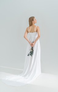 Vestido de algodón de verano para mujer con bordado floral, diseño de moda y decoración de botones, Top transpirable de manga larga para mujer - Product Image 4