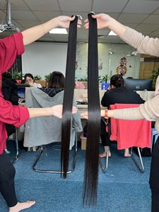 ผมยาว 36 40 44 48 นิ้ว ผมตรง ผมหยักศก ผมเวอร์จินแท้จากกัมพูชาและเวียดนาม สำหรับผู้หญิงผิวสี - Product Image 2