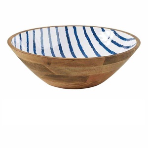 <b>Kitchen</b> <b>Table</b> Decoration Hotel <b>Kitchen</b> Cafe Serving Wooden Bowl <b>High</b> Standard Quality Handmade Decorative Bowl - Product Image 2