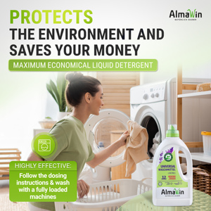 Detergente Universal AlmaWin Export 750ml 12 lavados para todo tipo de ropa Elimina manchas Líquido para lavar la ropa - Product Image 6