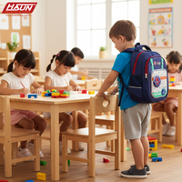 Mochila Escolar Unisex para Niños, Poliéster Impermeable de Alta Calidad, Diseño con Letras y Logotipo Personalizado