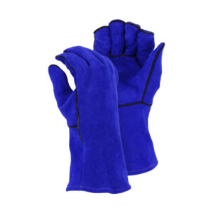 Cuir de vachette robuste en cuir fendu certifié CE Gants de sécurité antidérapants durables de 11oz Soudage industriel résistant au feu et à la chaleur - Product Image 6