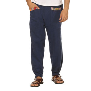 Pantalones de chándal de verano ligeros estilo lona informales para hombre 100% algodón Hopper Straight Harem High Baggy Cotton Flare Ins - Product Image 1