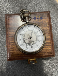 Nouvelle montre de poche en laiton avec couvercle, boîte en bois, chaîne de montre de poche personnalisable, chaîne de montre de poche personnalisée, cadeau de mariage meilleur homme - Product Image 2