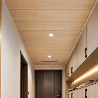 WYRAX Panneau de plafond en PVC léger pour espace de travail professionnel, largeur 300 mm, profil 10 mm, aspect bois naturel, surface lisse, entretien facile