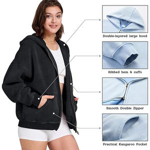 Premium Acid Wash Zipper Hoodies <b>Men</b> Custom Logo Oversized Streetwear <b>Zip</b> <b>Up</b> Hooded Sweatshirts OEM Bulk Wholesale - Product Image 2