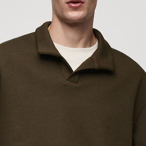 Sweat-shirt pour homme avec col montant zippé pour un ajustement décontracté, service OEM, prix de gros 2026, manches longues, respirant et ajustable - Product Image 4