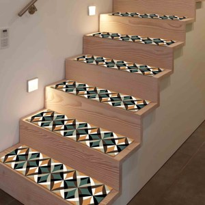 Tapis vert, tapis orange, tapis aztèque, tapis moderne, tapis imprimé, tapis d'escalier - Product Image 4