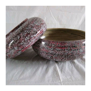 Handmade <b>Bamboo</b> <b>Bowl</b> with Smooth Surface Natural Wood Pattern Durable for Snacks Dining Kitchen Decor or Gift Tableware - Product Image 2