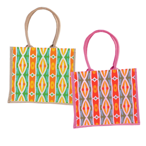 Sacs écologiques Tote Fashion sacs en jute avec impression partout fabriqués en Inde Bengale-Occidental en Inde - Product Image 2