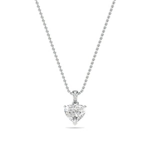 Pendentif moderne en diamant rond taillé en cœur, 0,40 ct, diamant cultivé en laboratoire, en platine, pour cadeau de mariage ou d'anniversaire - Product Image 1
